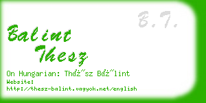 balint thesz business card